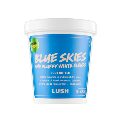 Blue Skies And Fluffy White Clouds زبدة الجسم